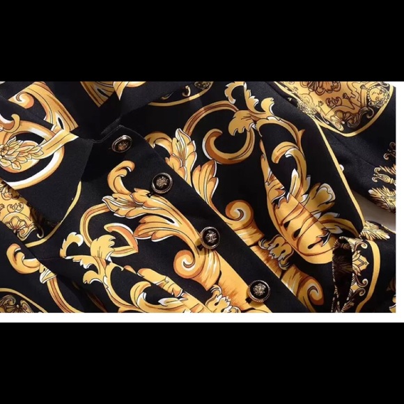 Printed Design Coat Dress - Picture 4 of 4